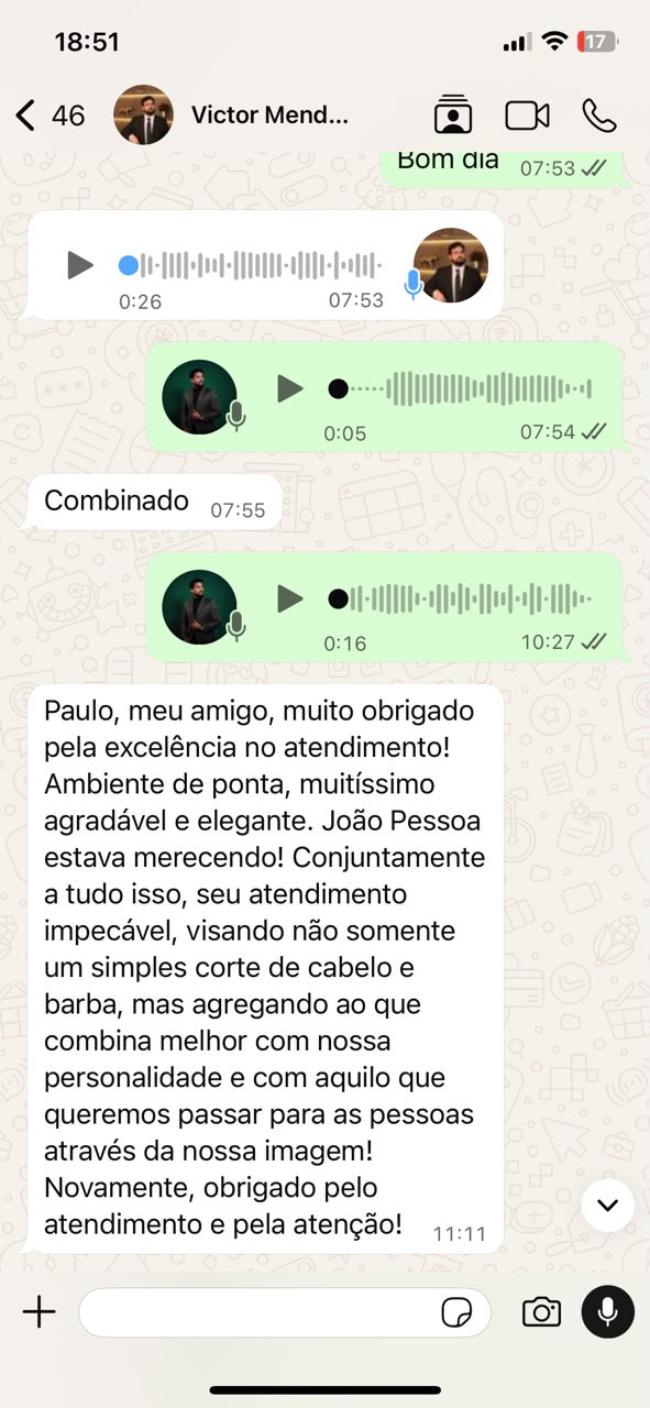 Depoimento de convidado sobre o atendimento com Paulo Henrique