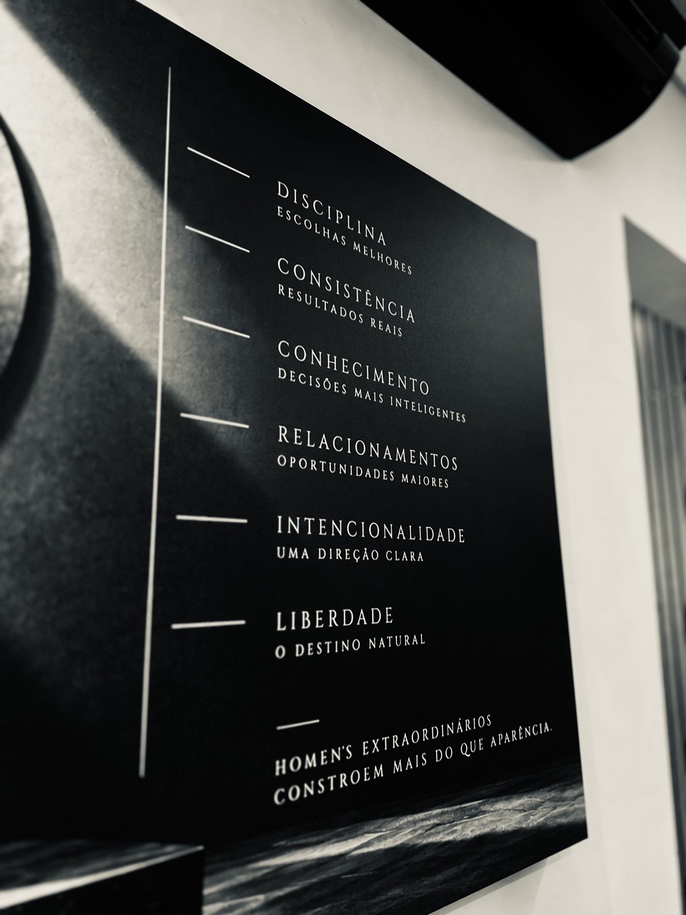 Parede de valores da OMBRE